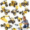Skirfy STEM Giocattolo da Costruzione per Bambini 3-8 Anni | Kit di Costruzione Educativo, Giochi Creativi, Set di Ingegneria 10 in 1, 112 Pezzi