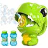 Bubble Fun Macchina per bolle di dinosauro per bambini e bambini, ricaricabile, pistola a bolle di Dino