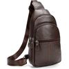 molshine Borsa a tracolla in pelle di vacchetta, petto alla moda, borsa in vera pelle, borsa moda casual per uomo donna ragazzo ragazzo viaggio lavoro festa HB024