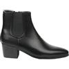 DAO-UPPSE Stivaletti Chelsea classici da uomo in pelle, con punta a punta, cerniera laterale, fascia elastica, tacco spesso, suola antiscivolo, for lavoro, casual, feste, matrimoni
