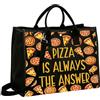 JXGZSO Pizza Cooking Tote Bag Pizza Is Always The Answer Pizzeria Regalo Italiano Pizza Amante Regalo Pizza Chef Regali