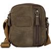 Avirex Wild Borsa Piccola a Tracolla Uomo in Canvas Spalmato Idrorepellente con Dettagli in Ecopelle, Crossbody Bag Small con Zip, 19x15x6 cm, WLD05