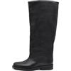 IF Stivali Donna Gambale Largo al Ginocchio, Stivali a Tubo Cavallerizzo con Gambale Dritto, Tacco Basso IF069