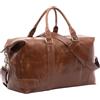 SID & VAIN® borsa viaggio tracolla vera pelle JEREMY grande borsone bagaglio a mano sportiva duffle bag weekend uomo donna marrone prodotto artigianale