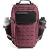 RS RUGSAK RUGSAK Alpha Go - Zaino tattico da 15-25 l, impermeabile ed estremamente robusto, per attività all'aperto, lavoro, escursionismo, campeggio e palestra, zaino da viaggio Molle, unisex, Rosso Merlot