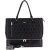 GUESS borsa da viaggio borsa a tracolla con scomparto per laptop Maxine Zip Bottom Tote Black nero