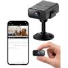 Zorvita Mini Telecamera Wifi Interno, Telecamera Spia Videocamera | Wi-Fi a 2,4 GHz, Visione Notturna a Infrarossi, Rilevamento del Movimento, Memoria SD e su cloud per casa, Bambini e ufficio