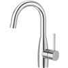 CREA Rubinetto Lavabo Bagno, Miscelatore Cucina Girevole a 360°, Miscelatore Monocomando per Piccola Cucina o Bagno, Rubinetto Bagno con Bocca Alta,Cromato