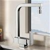 XJTNLB Rubinetto Cucina Pieghevole Cromo Miscelatore Cucina Sottofinestra Abbattibile Ottone, Rubinetti da Lavello in L Rubinetto Cucina Monocomando-Doppia Modalità