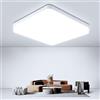 YICALE Plafoniera LED Quadrata 50W 6500K Luce Bianco Freddo Ø30CM | Pannello LED Soffitto Moderno per Cucina Soggiorno Camera da Letto Bagno Interno