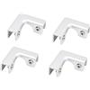 tooloflife 4 pezzi di vetro a forma di L con clip in lega di alluminio staffe di supporto in vetro per acquari, 6-10mm nessuna perforazione
