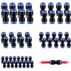 Thryvix 50 Pezzi Connettori Pneumatici Dritti, 4/6/8/10/12 mm Raccordi Push-In in Plastica, Attacchi Rapidi per Tubi Aria Compressa, PU PE Nylon, Officina e Automazione