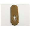 SECUREMME BOCCHETTA PER PORTA PORTONE BLINDATO, PIASTRINA ROSETTA PER CILINDRO EUROPEO ALLUMINIO BRONZATO F4 170X62 COMPLETA DI VITI DI FISSAGGIO SECUREMME