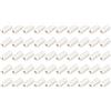 sourcing map 50pcs 2mm Dia Tubo di Ceramica Isolato Elettronico Filo Elettronico Protezione Isolamento Termico Foro Singolo
