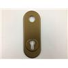 SECUREMME BOCCHETTA ROSETTA PER PORTA PORTONE BLINDATO, PIASTRINA PER CILINDRO EUROPEO + MANIGLIA ALLUMINIO BRONZATO F4 172X62 COMPLETA DI VITI DI FISSAGGIO SECUREMME