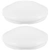 Veemoon 2 Coperture per Plafoniera Rotonda in Pet Bianco, Montaggio Rapido | Riutilizzabile dal Design Semplice ed Elegante, Protegge da Polvere e Urti, Ideale per Cucine Bagni Corridoi, Ambienti Studio