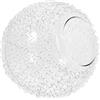 GALPADA Paralume Globo in Vetro Trasparente Filo Alluminio Bianco | Ricambio per Lampada a Sospensione, Manutenzione Semplice, Alta Trasmissione Luminosa, Stile Elegante