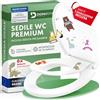 DomuSPA tavoletta wc - copriwater a chiusura rallentata con sedile wc bambini - coperchio antibatterico per water funzione Quick-Release - coperchio per WC ovale - copri wc - copri water wc bambini