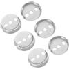 Anneome Supporti per Bastone Appendi Asciugamani, Set di 6 Pezzi in Acciaio Inossidabile, Forma Rotonda, Ricambi per Accessori Portarotolo, Installazione Semplice per Bagno