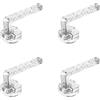 jiajulashou123 4 Pezzi Maniglie per Porte in Vetro con Ventosa Pomelli per Armadio Maniglie per Mobili Pomelli per Cassetti per Armadietti Cassetto Cucina Bagno Camera da letto (Silver)