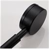 AJYBYUKJ Soffione doccia nero in acciaio inox ad alta pressione palmare montato a parete per il bagno Set di supporti per tubo flessibile per doccia a pioggia a risparmio idrico (Colore : Black shower head)