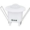 A2ZWORLD Sensore di Movimento PIR a Infrarossi da Incasso 360°, Rilevatore Presenza per Luci 220V, Foro 40-45 mm, D53mm H56mm, Timer 5 sec-5 min, Crepuscolare 3-2000 Lux, IP20, Max 800W