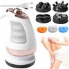 Leikurvo Massaggiatore elettrico cellulite: massaggiatore anti-cellulite con 3 teste in tessuto e 5 testine massaggianti per pancia, gambe, massaggio cellulite, sollevamento della pelle, tonificazione e
