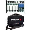 Proel DIGIPAD8 Mixer Digi con App 7Fader M. BT USB Display Touch + BAG Trasporto