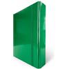 Euro-Cart Cartellina Portadocumenti con Elastico Piatto 1 Pezzo Dorso 10cm Cartellina 3 Lembi Rigida con Elastico in Cartone Plastificato Lucido per Ufficio, Scuola o Studio Made in Italy Verde