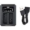 JJC Adattatore per caricabatterie Dual USB per fotocamera digitale Panasonic DMW-BLG10/DMW-BLE9 Leica BP-DC15