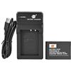 DSTE BXM-10 Batteria agli ioni di litio e caricatore micro USB compatibile con XiaoYi YI-M1 Mirrorless