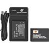 DSTE Batteria agli ioni di litio BXM-10 e caricatore micro USB compatibile con XiaoYi YI-M1 Mirrorless (confezione da 2)