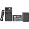 DSTE Batteria agli ioni di litio BLX-1 e caricatore micro USB, compatibile con fotocamera Olympus OM-1 OM1 Micro SLR System OM
