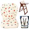 Tuciyke Cuscino per Seggiolone,Cotone Cuscino per Passeggino Universale Traspirante Pieghevole Cuscino Passeggino per Carrozzina/Seggiolone(Stella)