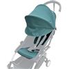 Colu Kid Set di ricambio per passeggino compatibile con Babyzen YOYO/YOYO+/YOYO2/Stokke YOYO3, confezione da 6 colori, cuscino per sedile ispessito e baldacchino elastico, tessuto idrorepellente (Aqua)