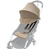 Colu Kid Set di ricambio per passeggino compatibile con Babyzen YOYO/YOYO+/YOYO2/Stokke YOYO3, confezione da 6 colori, cuscino per sedile ispessito e baldacchino estensibile, tessuto idrorepellente (Taupe)