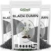 GiDeli Semi di Cumino Nero 3x1kg - Vera Nigella Sativa Intera dalla - Aroma Profondo e Terroso, Accuratamente Selezionato - Semi di Nigella Freschi Vegani per Pane, Insalate, Yogurt e Tisana