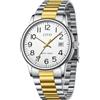CIVO Orologio Uomo Analogico Business: Quadrante Chiaro con Lancette Data | Disponibile con Cinturino in Acciaio Inossidabile in Pelle Impermeabile Quarzo - Regalo Professionale per Ufficio e Lavoro