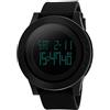 SKMEI Sport Armband Orologio digitale da uomo al quarzo Calendario allarme cronografo Countdown 5 ATM impermeabile nero 1142