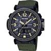 Casio Orologio casual da uomo PRO TREK al quarzo, resina e tessuto, (modello: PRG-600YB-3CR), Verde, misura unica, PRG-600YB-3CR