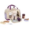 small foot Gatto con borsa e set per la cura lilla con accessori, dai 2 anni
