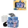 Lexibook, Disney Stitch, Starcam® Print, Confezione con Fotocamera e Stampante istantanea, Scheda SD, 4 Rotoli di Carta, Blu, DJ130DZLXB