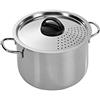 Barazzoni 42014802280, Acciaio inox, Acciaio, Vetroceramica, Gas, Alogeno, Piastra sigillata, 22 cm