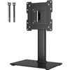 oCreon Supporto universale per monitor, compatibile con schermi LCD, LED, OLED e plasma da 17 a 43 pollici. Regolabile in altezza con snodo girevole a 50° e supporto VESA massimo 200x200