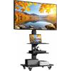oCreon Supporto per schermi Plasma, LCD e LED da 30-70 pollici, con capacità fino a 40 kg. Regolabile in altezza, dotato di 2 ripiani in vetro temperato. Compatibile con standard VESA fino a 600 x 400 mm