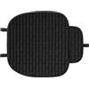 KYROSOL Cuscini per Sedili Auto in Lino, 51 x 49 cm, Cuscino per Sedile Automobili | Coprisedile con Fondo Antiscivolo per SUV, Furgoni, Camion, con Tasca di Stoccaggio, Traspirante, Morbido e Confortevole,Nero