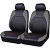 Generico Coprisedile Universale Auto Per Mercedes Classe B W245 W246 W242 W247 | B-Klasse B180 B200 B250E Accessori Copertura universale in pelle PU per 2 posti(Black Gray)