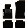 QUEMAR Tappetini Auto per Serie 3 E46 1998-2005, Bordo Beige, 2 Ricami | Kit Tappeti Moquette e Gomma su Misura / Set 2 Anteriori + 2 Posteriori / Ricami e Colori Personalizzati / Antiscivolo