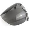 Klanata Visiera a bolla per casco moto Visiera aperta con design apribile a 3 bottoni, sostituzione universale del parabrezza con protezione UV resistente all'appannamento e lente PC (Grigio scuro)