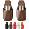Generico 2PCS Car Side Door Leather Cup Holder, Portable Car Organizer | Window Hanging Drink Holders, Slim Pocket Anti Scratches, Luxury Interior Accessory for Daily Commute